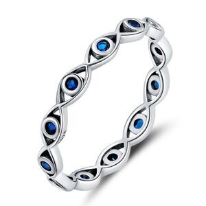 925 Sterling Silver Blue Eye Ring